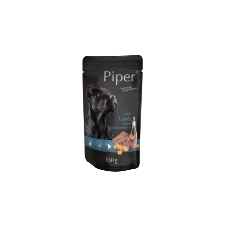PIPER s jehněčím, mrkví a rýží, kapsička pro psy 150 g