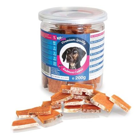 KIDDOG lososové masíčko v plátku - PREMIUM QUALITY 200 g dóza