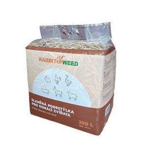 Rabbit Weed slaměná podestýlka pro domácí zvířata 250l