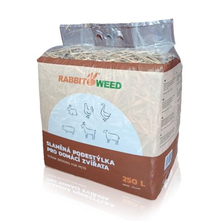 Rabbit Weed slaměná podestýlka pro domácí zvířata 250l