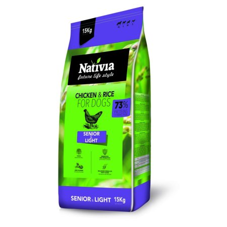 Nativia Dog Senior & Light 15 kg (EXPIRACE 12/2024)