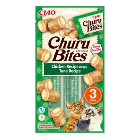 Pochoutka Churu Bites wraps kuře & tuňák 3x10g