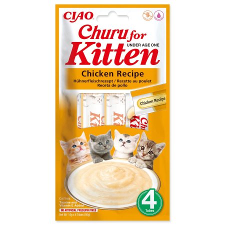 Pochoutka Churu Kitten kuře 4x14g