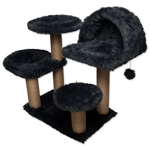 Škrabadlo/Odpočívadlo Magic Cat Milano černé 75x65x108cm