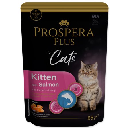 Kapsička Prospera Plus Kitten, Salmon, Carrot 85g