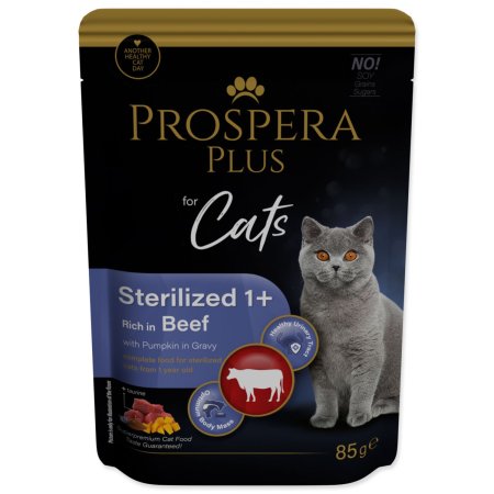 Kapsička Prospera Plus Sterilized 1+, Beef, Pumpkins 85g