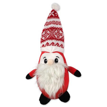 Hračka Dog Fantasy Winter Tale Santa s čepicí, pískací 40cm