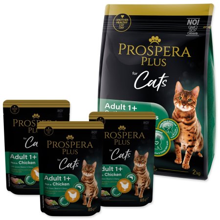 Krmivo Prospera Plus Adult 1+ Chicken Optimal Wellness 2kg+3 kapsičky ZDARMA