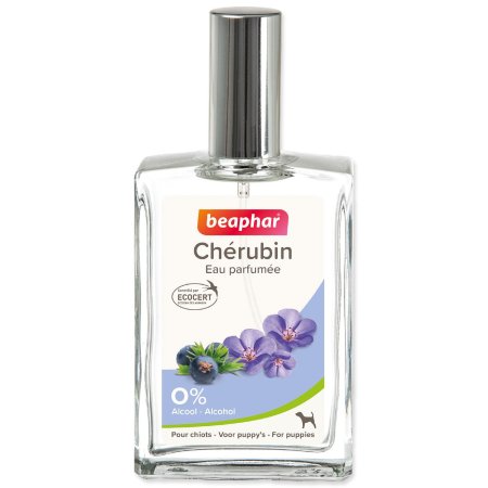 Parfém Beaphar Chérubin pro štěňata jalovec, pelargonie a růže 50ml