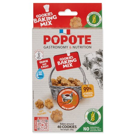 Pečící směs Popote kuřecí Grain Free pro psy 200g