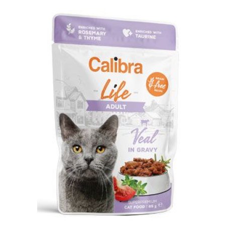 Calibra Cat Life kapsa Adult Veal in gravy 85g (EXPIRACE 10/2024)