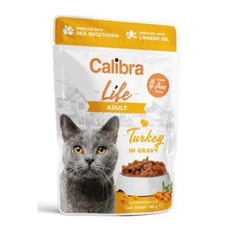 Calibra Cat Life kapsa Adult Turkey in gravy 85g (EXPIRACE 10/2024)