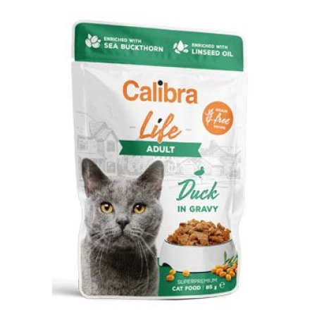 Calibra Cat Life kapsa Adult Duck in gravy 85g (EXPIRACE 10/2024)