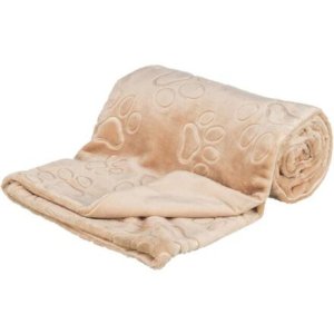 Plyšová deka BARRY, dvouvrstvý samet, béžová 150 x 100 cm