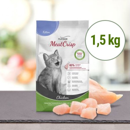 MeatCrisp Kitten Chicken - Kuře pro koťata 1,5 kg (POŠKOZENÝ OBAL)