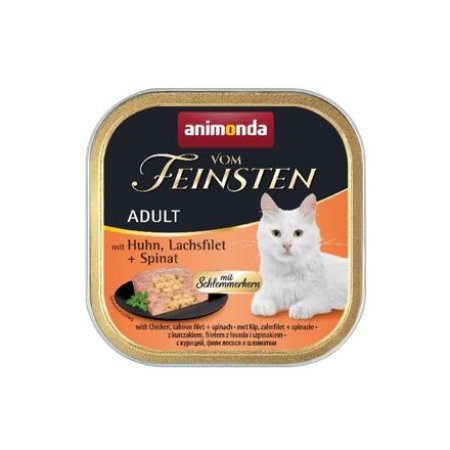 V.Feinsten CORE kuřecí, losos filet + špenát pro kočky 100g (EXPIRACE 11/2024)