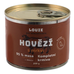 Konzerva LOUIE hovězí  s mrkví 200g
