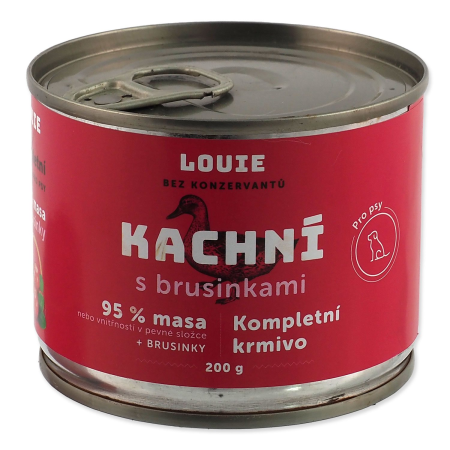 Konzerva LOUIE kachní s brusinkami 200g
