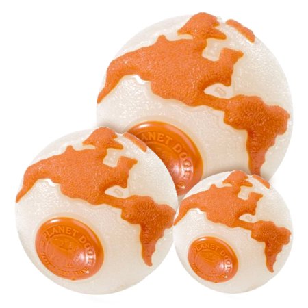 Orbee-Tuff Ball Zeměkoule oranžová M 7cm