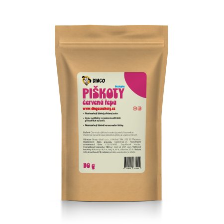 Dingo Piškoty červená řepa 90 g