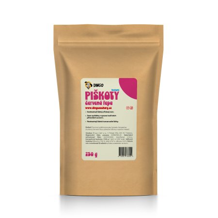 Dingo Piškoty červená řepa 250 g