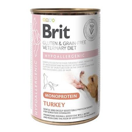 Brit VD Dog GF konz Mono Protein Hypoall. Turkey 400g