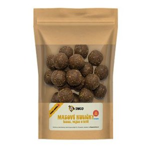 Dingo Masové kuličky losos vejce a krill 24 mm, 150 g