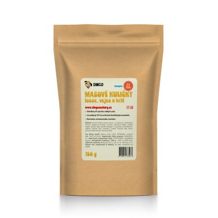 Dingo Masové kuličky losos vejce a krill 24 mm, 150 g