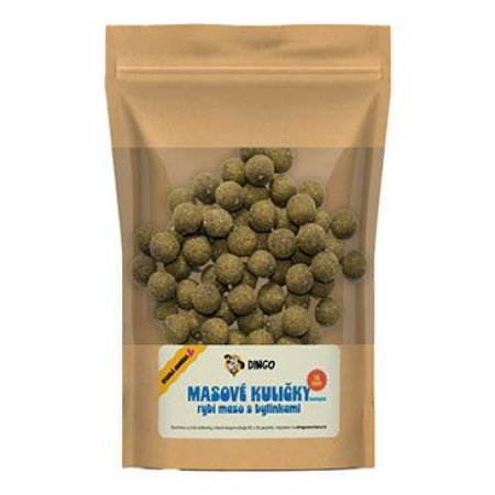 Dingo Masové kuličky rybí maso s bylinkami 16 mm, 150 g