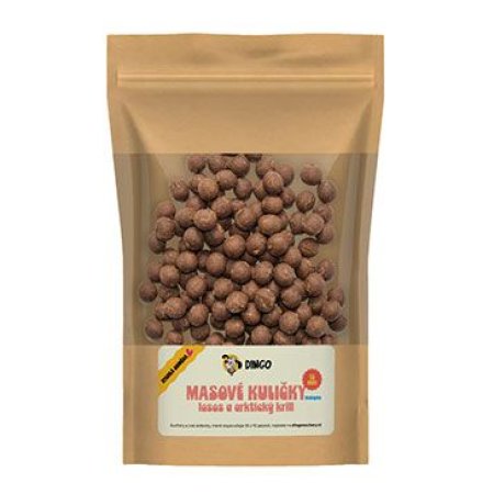 Dingo Masové kuličky losos a arktický krill 12 mm, 150 g