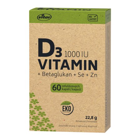 Vitar EKO Vitamin D3 1000 IU 60 kapslí