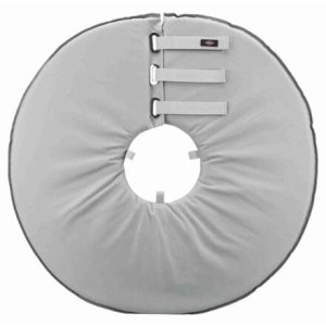 Ochranný měkký límec "disk", polyester/pěna, šedá, XL, 60-64 cm