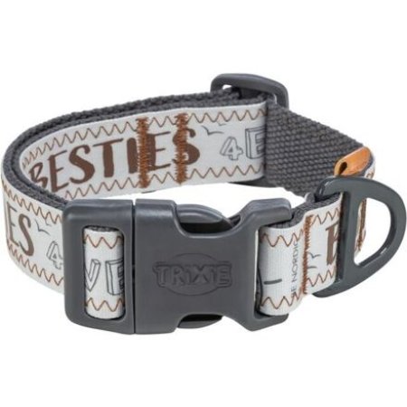 BE NORDIC obojek extra široký, šedá, S-M, 32-45 cm
