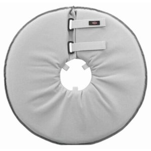Ochranný měkký límec "disk", polyester/pěna, šedá, M, 38-42 cm