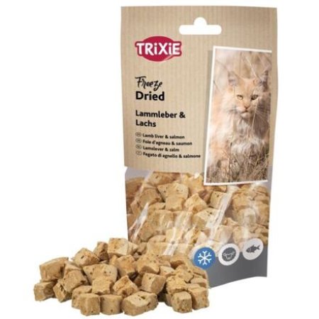 Freeze Dried - mrazem sušené pamlsky s jehněčím a lososem, 25 g