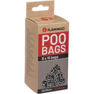 Flamingo Basic Heady Sáčky na exkrementy černé 8x15ks