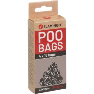 Flamingo Basic Heady Sáčky na exkrementy černé 4x15ks