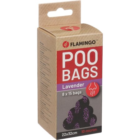 Flamingo Basic Scent Sáčky s levandulovou vůní na exkrementy 8x15ks