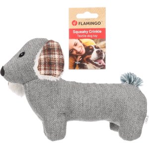 Flamingo Britta Hračka pro psy Pejsek šedý 25cm