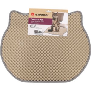 Flamingo Matz Podložka před kočičí toaletu béžová 50x40cm