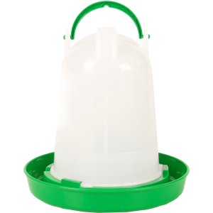 Flamingo Twist Napáječka pro drůbež kulatá zelená/bílá 1l