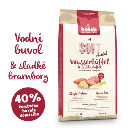 Bosch HPC SOFT Maxi Water Buffalo & Sweet Potato 12,5 kg (POŠKOZENÝ OBAL)