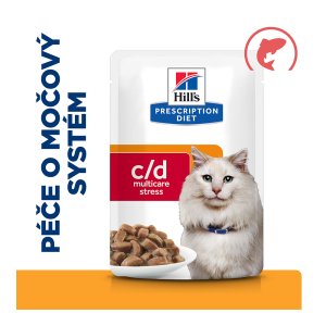Hill’s Prescription Diet c/d Stress Péče o močový systém pro kočky losos 12x85 g