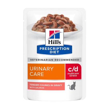 Hill’s Prescription Diet c/d Stress Péče o močový systém pro kočky losos 12x85 g
