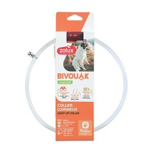 Obojek LED transparent BIVOUAK 30-60cm USB Zolux