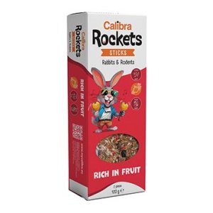 Calibra Rockets Sticks Rabbits&Rodents Fruits 120g