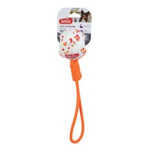 Hračka pes ETPU činka s lanem Zolux