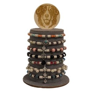 Obojek proti klíšťatům s EM keramikou 10ks+stojánek