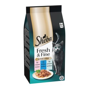 Sheba kapsička Fresh & Fine mix losos a tuňák 6 x 50 g