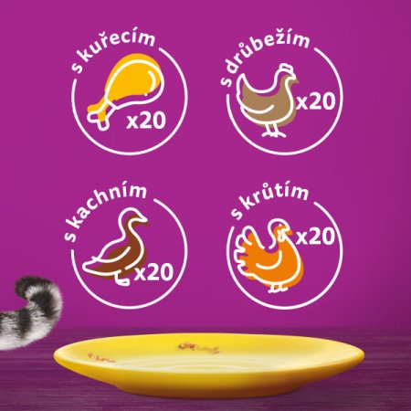 Whiskas kapsička Drůbeží výběr v želé 80 x 85 g